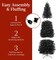 Pencil Artificial Christmas Tree with 300 2-in-1 White & Multicolor LED Lights & Sturdy Metal Base